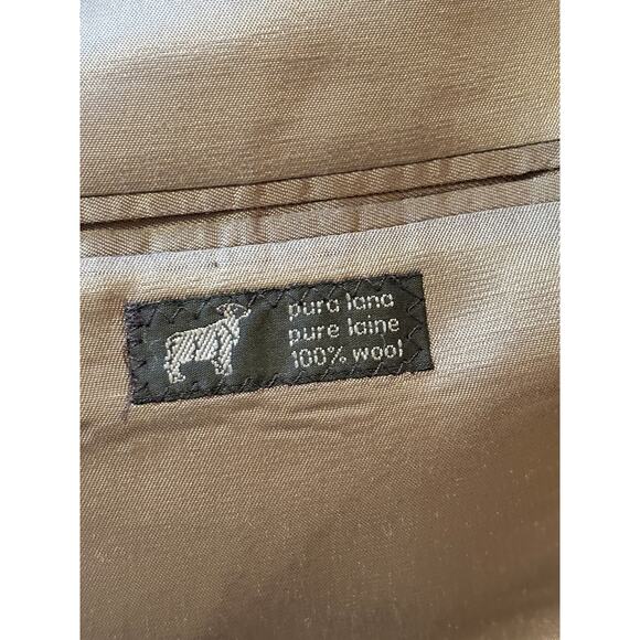 Tallia Sartoria Pure Worsted  Wool Men’s Size 46R Black Single Button Blazer EUC - Picture 5 of 11